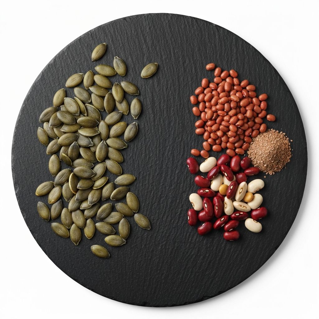 Pumpkin seeds and legumes - sources of zinc and iron balance